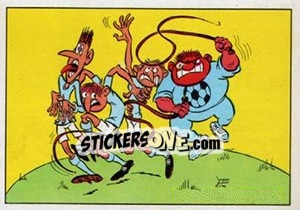 Sticker Cartoon (L'Entraineur) - Football Belgium 1973-1974 - Panini