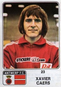 Sticker Xavier Caers - Football Belgium 1973-1974 - Panini