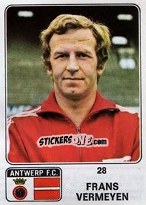 Sticker Frans Vermeyen - Football Belgium 1973-1974 n. 28 - Panini