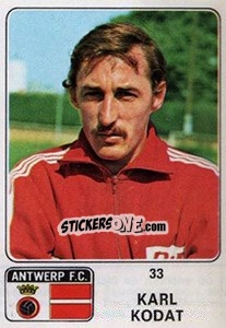 Sticker Karl Kodat - Football Belgium 1973-1974 n. 33 - Panini