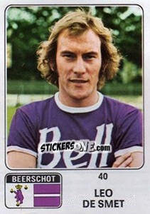 Cromo Leo de Smet - Football Belgium 1973-1974 - Panini