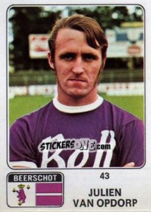 Sticker Julien van Opdorp - Football Belgium 1973-1974 n. 43 - Panini