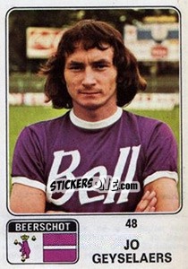Sticker Jo Geyselears - Football Belgium 1973-1974 n. 48 - Panini