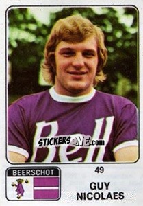 Sticker Guy Nicolaes - Football Belgium 1973-1974 n. 49 - Panini