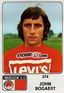 Cromo John Bogaert - Football Belgium 1973-1974 - Panini