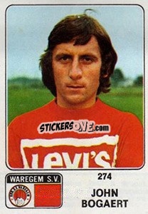 Sticker John Bogaert - Football Belgium 1973-1974 n. 274 - Panini