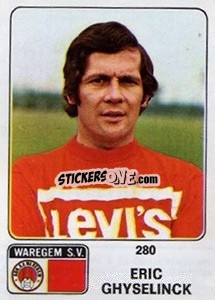 Sticker Eric Ghyselinck - Football Belgium 1973-1974 - Panini