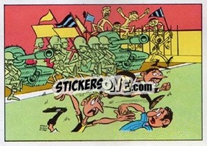 Sticker Cartoon - Football Belgium 1973-1974 - Panini