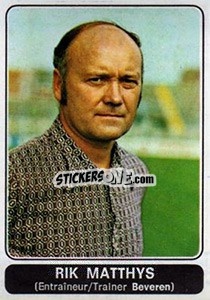 Sticker Rik Matthys (Beveren) - Football Belgium 1973-1974 - Panini