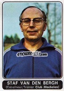Sticker Staf van den Bergh (Club Mechelen) - Football Belgium 1973-1974 - Panini