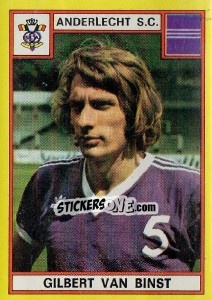 Cromo Gilbert van Binst - Football Belgium 1974-1975 - Panini