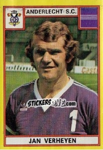 Sticker Jan Verheyen - Football Belgium 1974-1975 - Panini