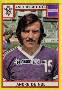 Figurina Andre de Nul - Football Belgium 1974-1975 - Panini