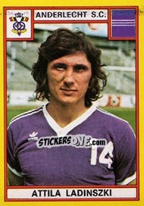 Figurina Attila Ladinszky - Football Belgium 1974-1975 - Panini