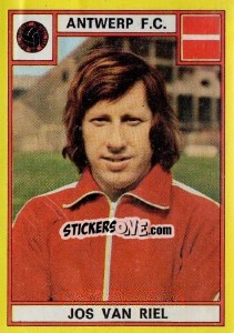 Sticker Jos van Riel - Football Belgium 1974-1975 - Panini
