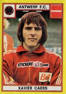 Sticker Xavier Caers - Football Belgium 1974-1975 n. 27 - Panini