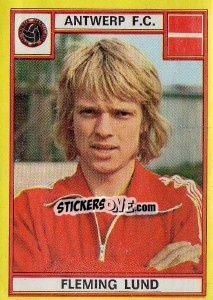 Sticker Fleming Lund - Football Belgium 1974-1975 - Panini