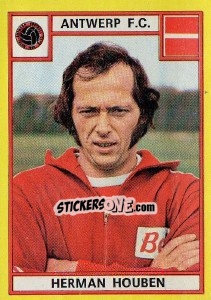 Cromo Herman Houben - Football Belgium 1974-1975 - Panini