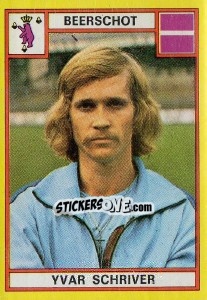 Sticker Yvar Schriver - Football Belgium 1974-1975 n. 46 - Panini