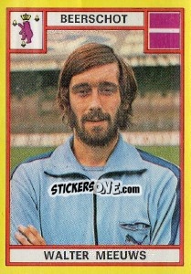 Sticker Walter Meeuws - Football Belgium 1974-1975 n. 48 - Panini
