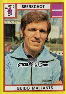 Sticker Guido Mallants - Football Belgium 1974-1975 n. 49 - Panini