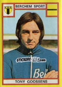 Figurina Tony Goossens - Football Belgium 1974-1975 - Panini