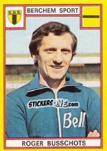 Sticker Roger Busschots - Football Belgium 1974-1975 - Panini