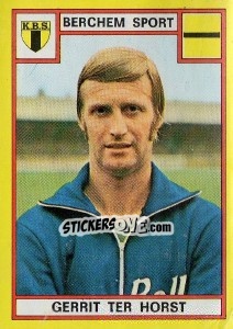 Cromo Gerrit ter Horst - Football Belgium 1974-1975 - Panini