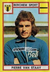 Sticker Pierre van Staay - Football Belgium 1974-1975 - Panini