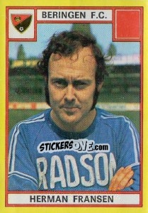 Sticker Herman Fransen - Football Belgium 1974-1975 n. 74 - Panini
