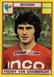 Sticker Freddy van Gremberghe - Football Belgium 1974-1975 - Panini