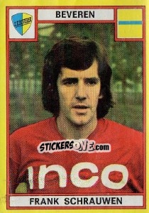 Sticker Frank Schrauwen - Football Belgium 1974-1975 - Panini