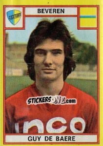 Figurina Guy de Baere - Football Belgium 1974-1975 - Panini