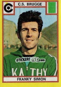 Sticker Franky Simon - Football Belgium 1974-1975 n. 110 - Panini