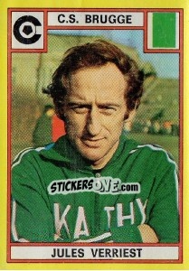 Cromo Jules Verriest - Football Belgium 1974-1975 - Panini