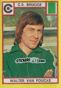 Sticker Walter van Poucke - Football Belgium 1974-1975 - Panini