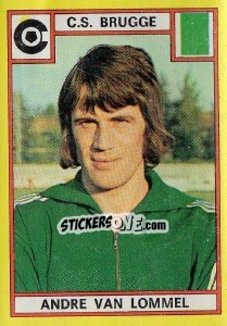 Cromo Andre van Lommel - Football Belgium 1974-1975 - Panini