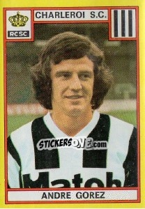 Cromo Andre Gorez - Football Belgium 1974-1975 - Panini