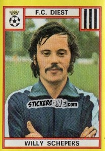 Sticker Willy Schepers - Football Belgium 1974-1975 n. 160 - Panini