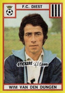 Sticker Wim van der Dungen - Football Belgium 1974-1975 - Panini