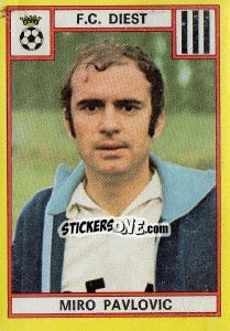 Sticker Miro Pavlovic - Football Belgium 1974-1975 - Panini