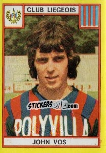 Figurina John Vos - Football Belgium 1974-1975 - Panini
