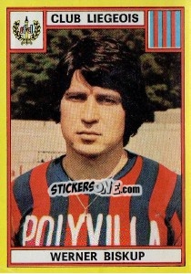 Sticker Werner Biskup - Football Belgium 1974-1975 - Panini