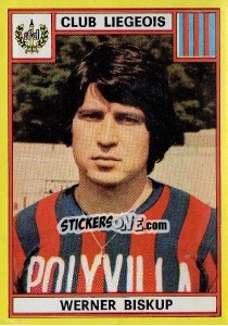 Sticker Werner Biskup - Football Belgium 1974-1975 n. 179 - Panini