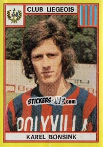 Sticker Karel Bonsink - Football Belgium 1974-1975 n. 181 - Panini