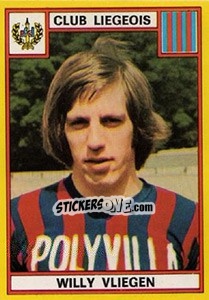 Figurina Willy Vliegen - Football Belgium 1974-1975 - Panini