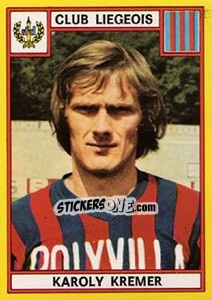 Sticker Karoly Kremer - Football Belgium 1974-1975 n. 185 - Panini