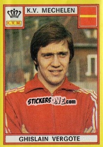 Cromo Ghislain Vergote - Football Belgium 1974-1975 - Panini