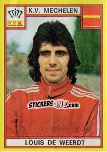 Sticker Louis de Weerdt - Football Belgium 1974-1975 - Panini