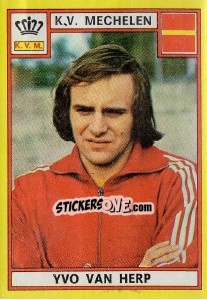 Sticker Yvo van Herp - Football Belgium 1974-1975 - Panini